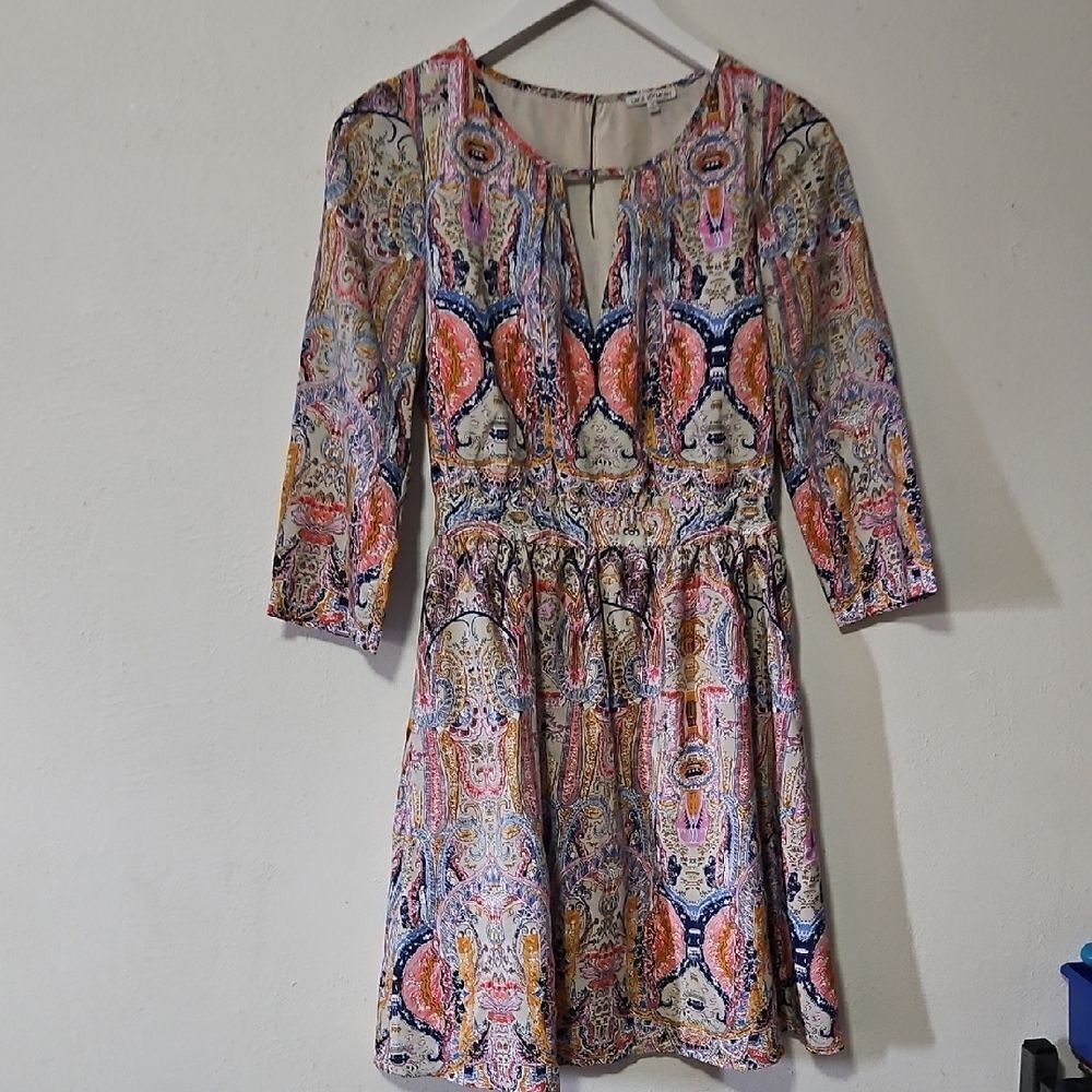 LACE & MESH Print DRESS